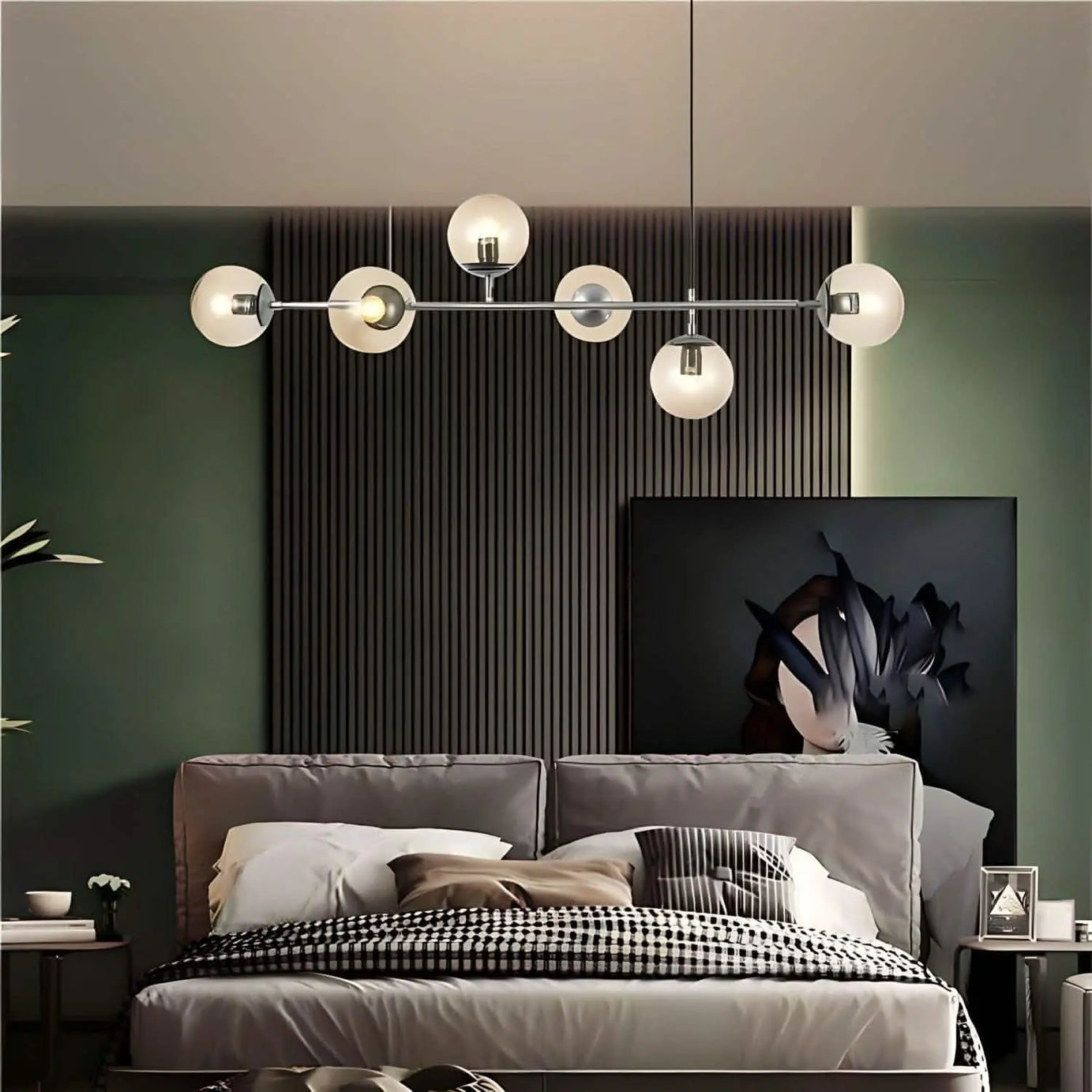 نجفة ستيل و زجاج، 120*150 سم