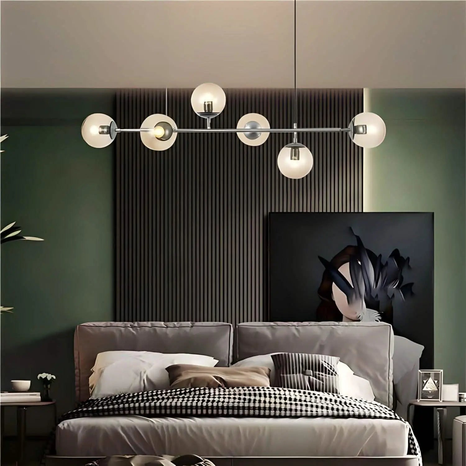 نجفة ستيل و زجاج، 120*150 سم