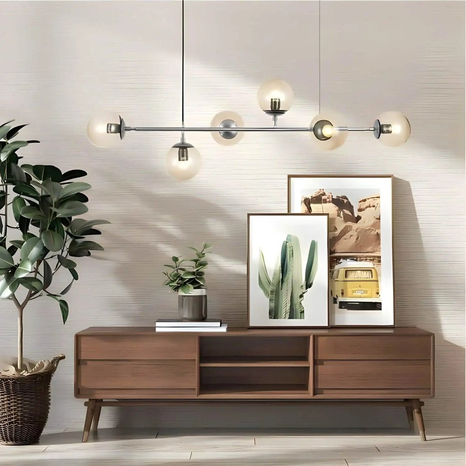 نجفة ستيل و زجاج، 120*150 سم