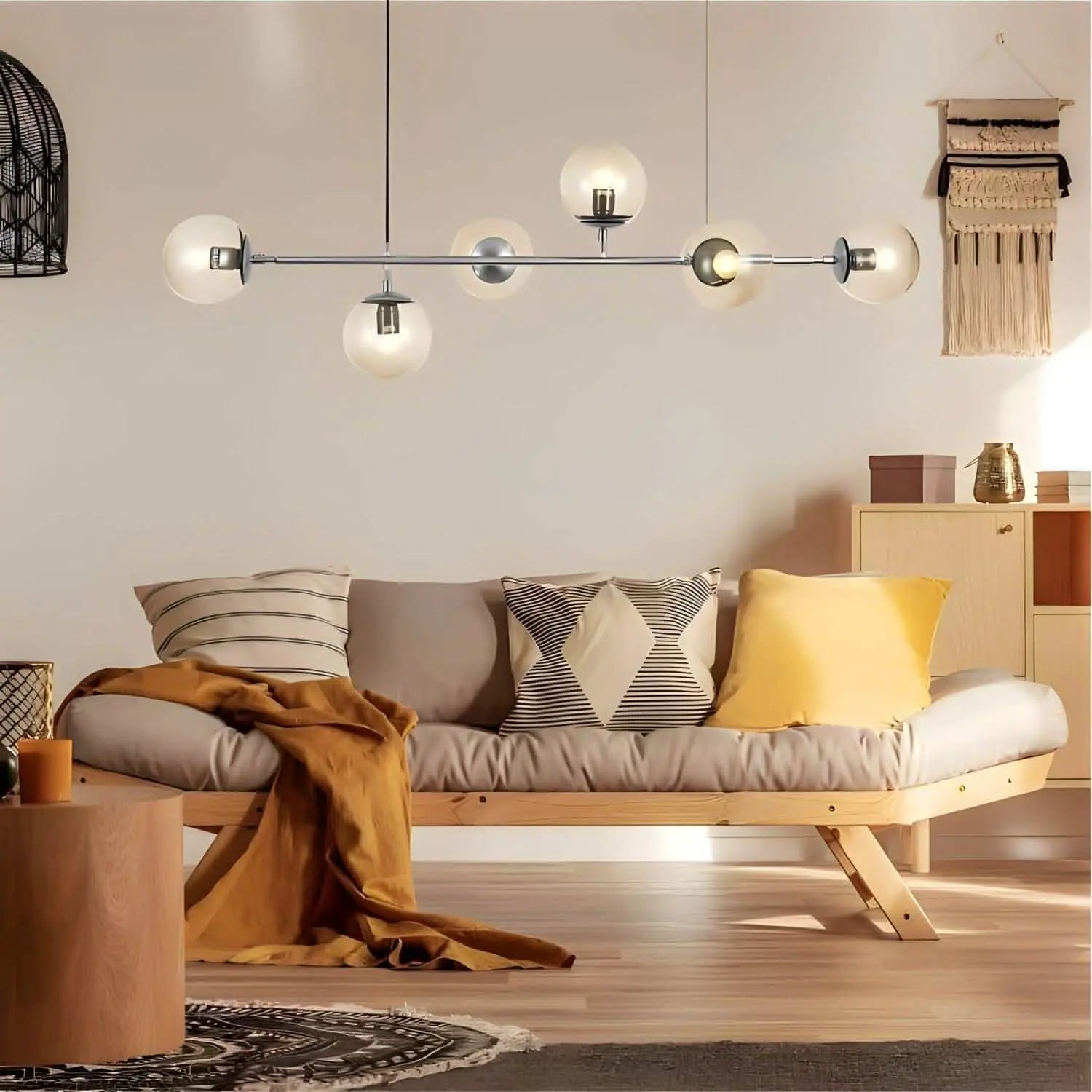 نجفة ستيل و زجاج، 120*150 سم