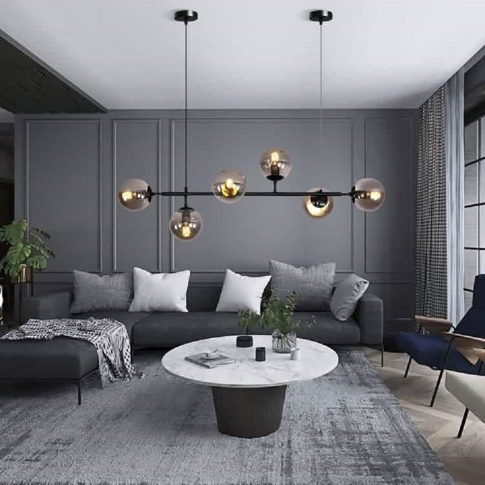 نجفة ستيل و زجاج، 120*150 سم