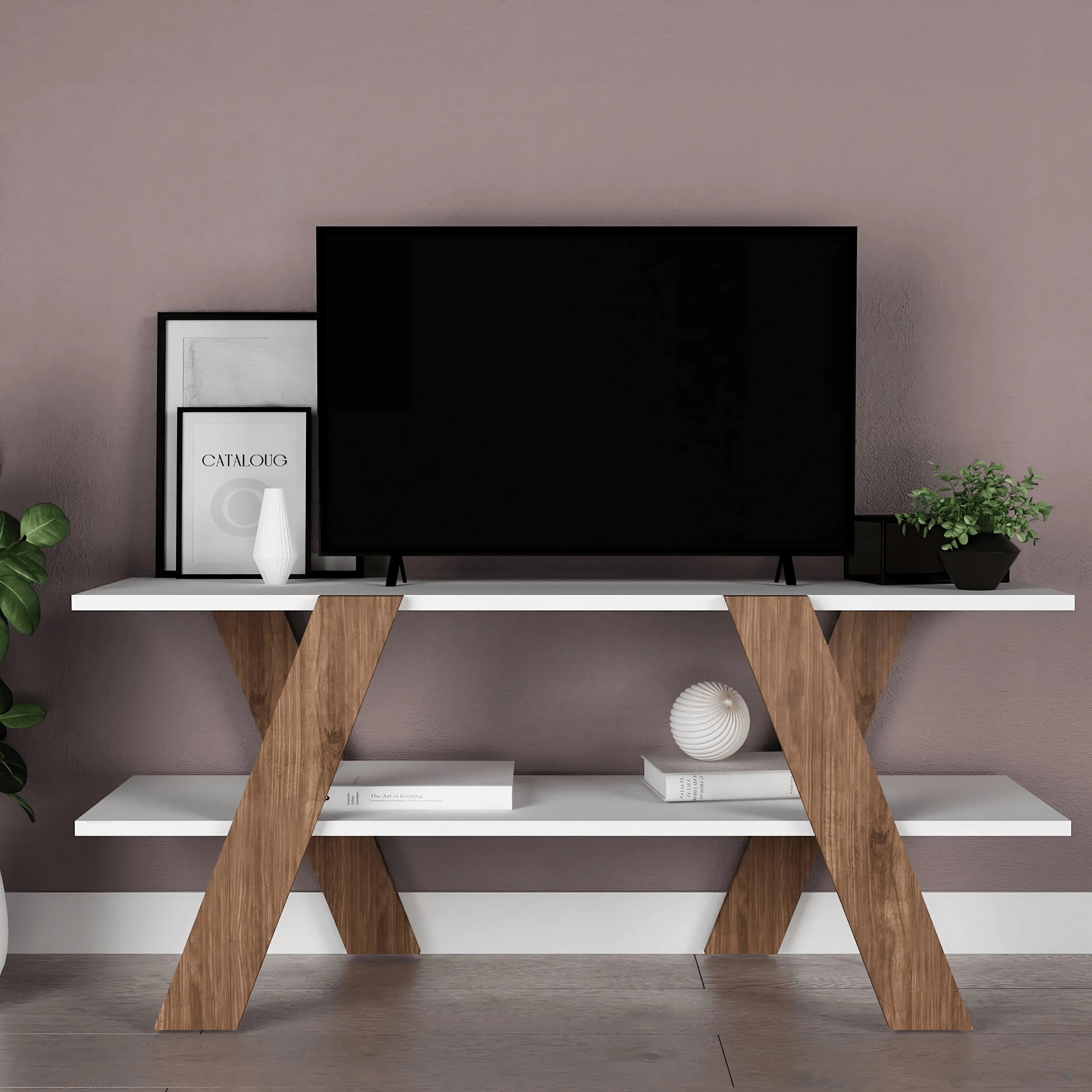 ترابيزة تليفزيون ام دي اف 120*30*50 سم - CLG317 - Homix