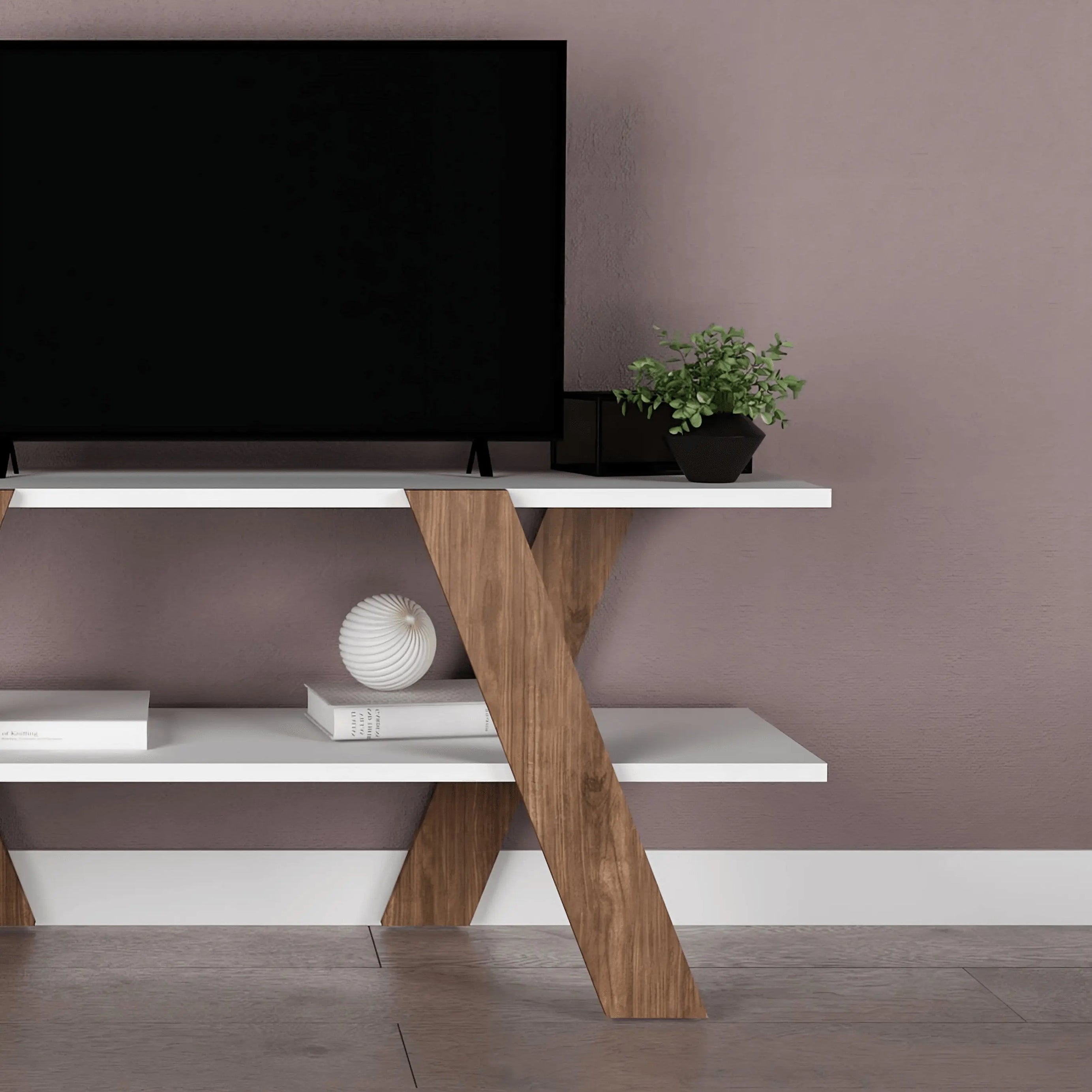 ترابيزة تليفزيون ام دي اف 120*30*50 سم - CLG317 - Homix