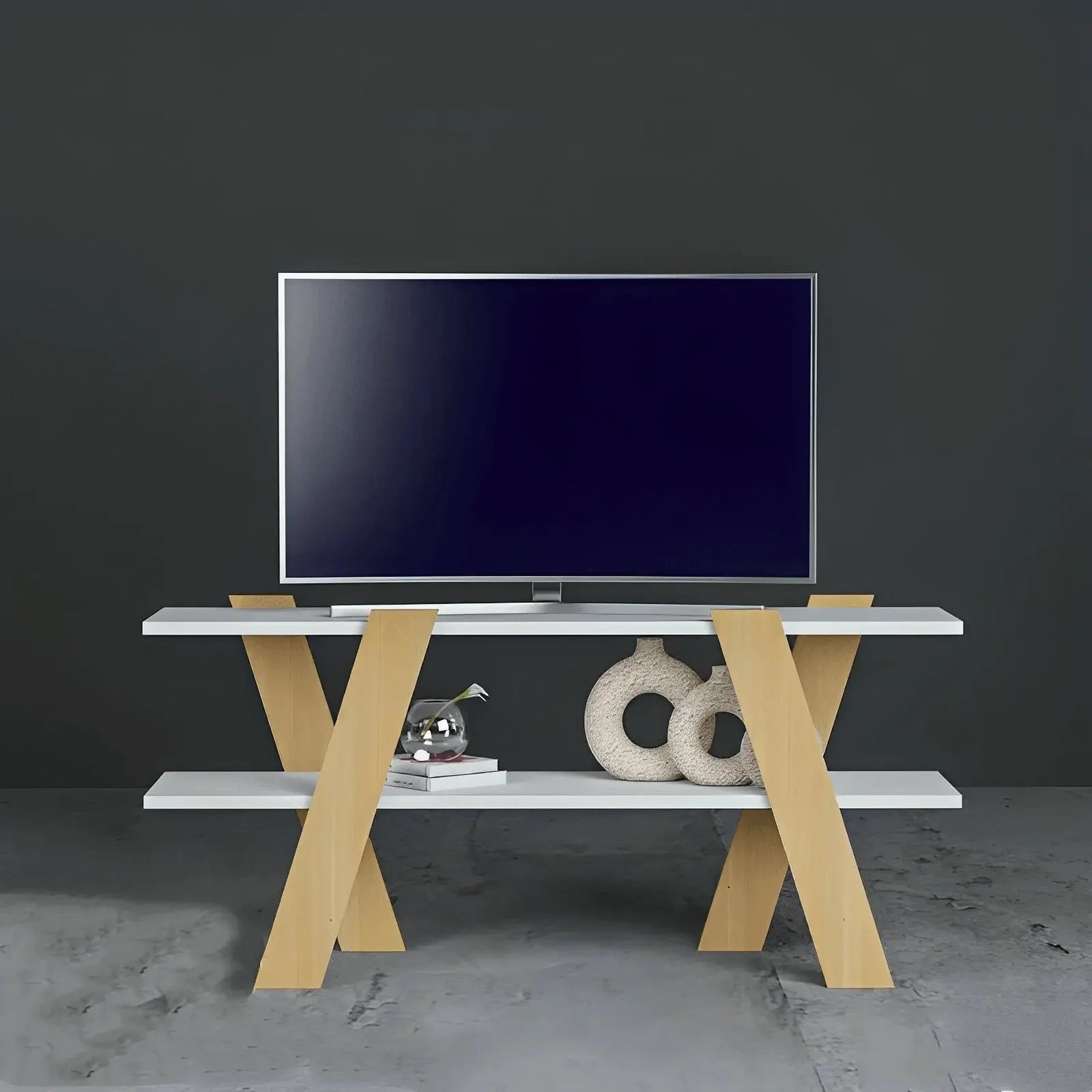 ترابيزة تليفزيون ام دي اف 120*30*60 سم - HOR14 - Homix