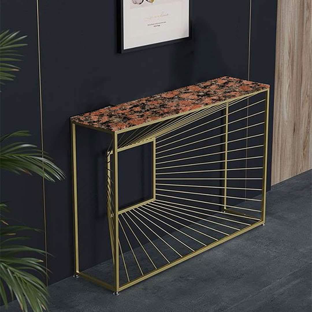 كونسول معدن بسطح جرانيت، 120*35*90 سم 