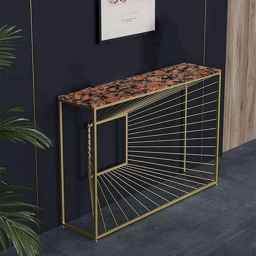 كونسول معدن بسطح جرانيت، 120*35*90 سم