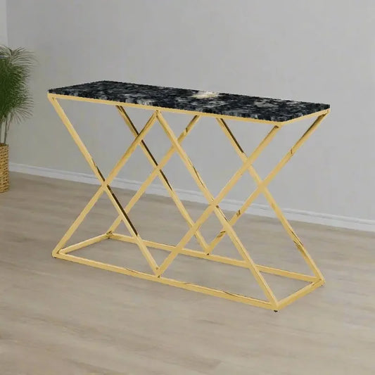 كونسول معدن بسطح جرانيت، 120*35*90 سم