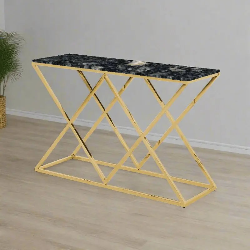 كونسول معدن بسطح جرانيت، 120*35*90 سم