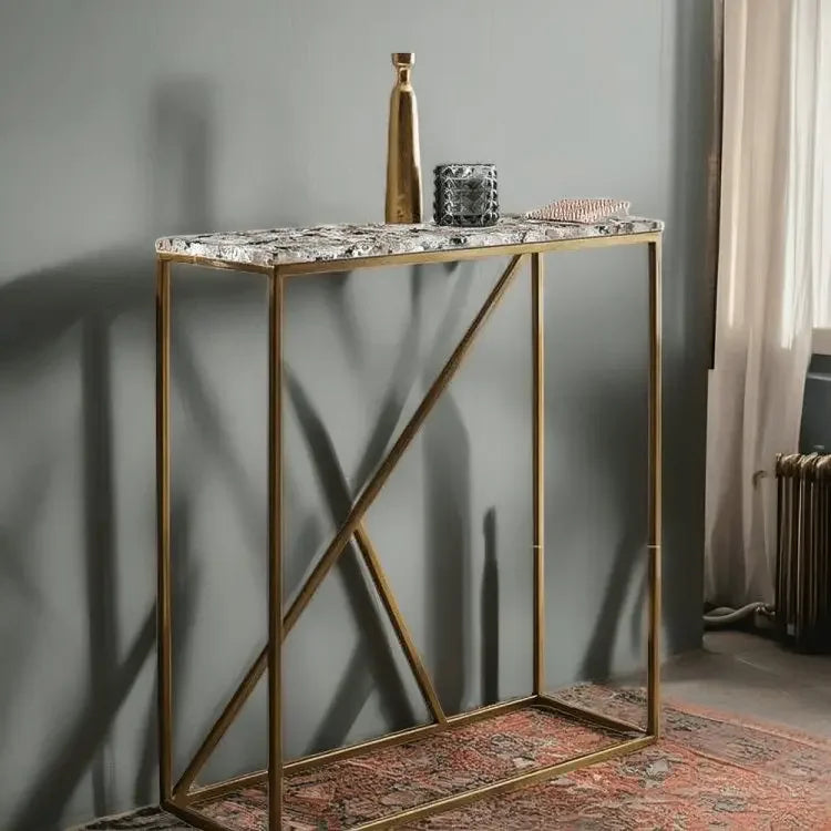 كونسول معدن بسطح جرانيت، 120*35*90 سم