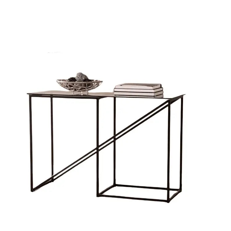 كونسول معدن بسطح زجاج 120*35*90 سم - LUS71 - Homix