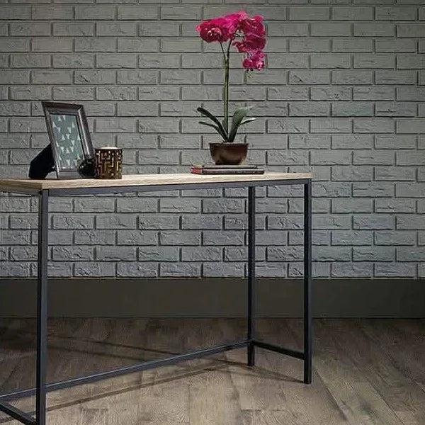 كونسول معدن بسطح خشب، 120*40*90 سم