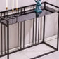 كونسول معدن بسطح زجاج، 120*40*90 سم