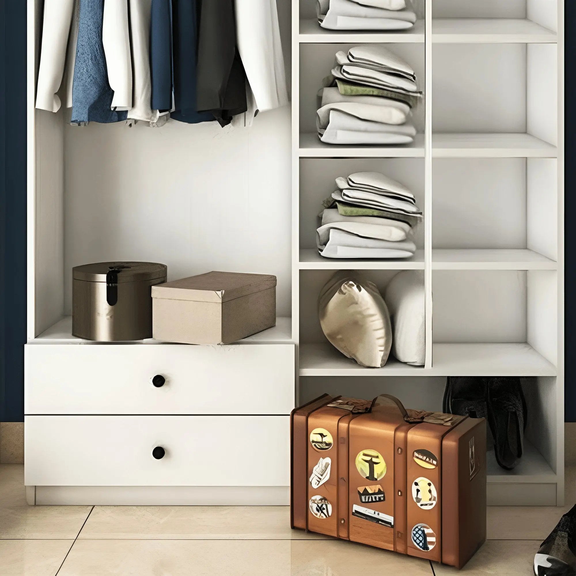 دولاب خشب ام دي اف، 120*50*180 سم