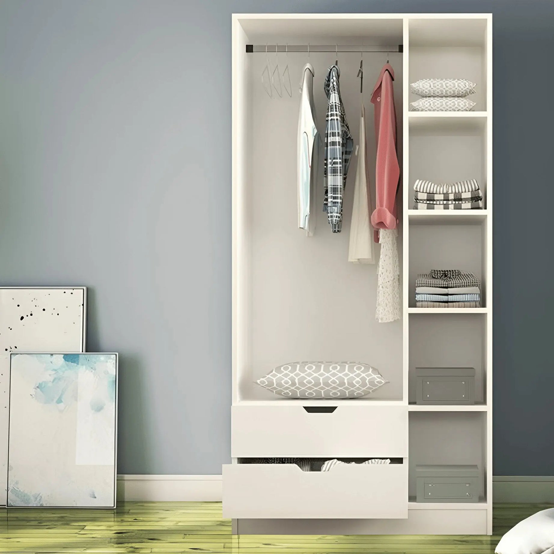 دولاب خشب ام دي اف، 120*50*185 سم