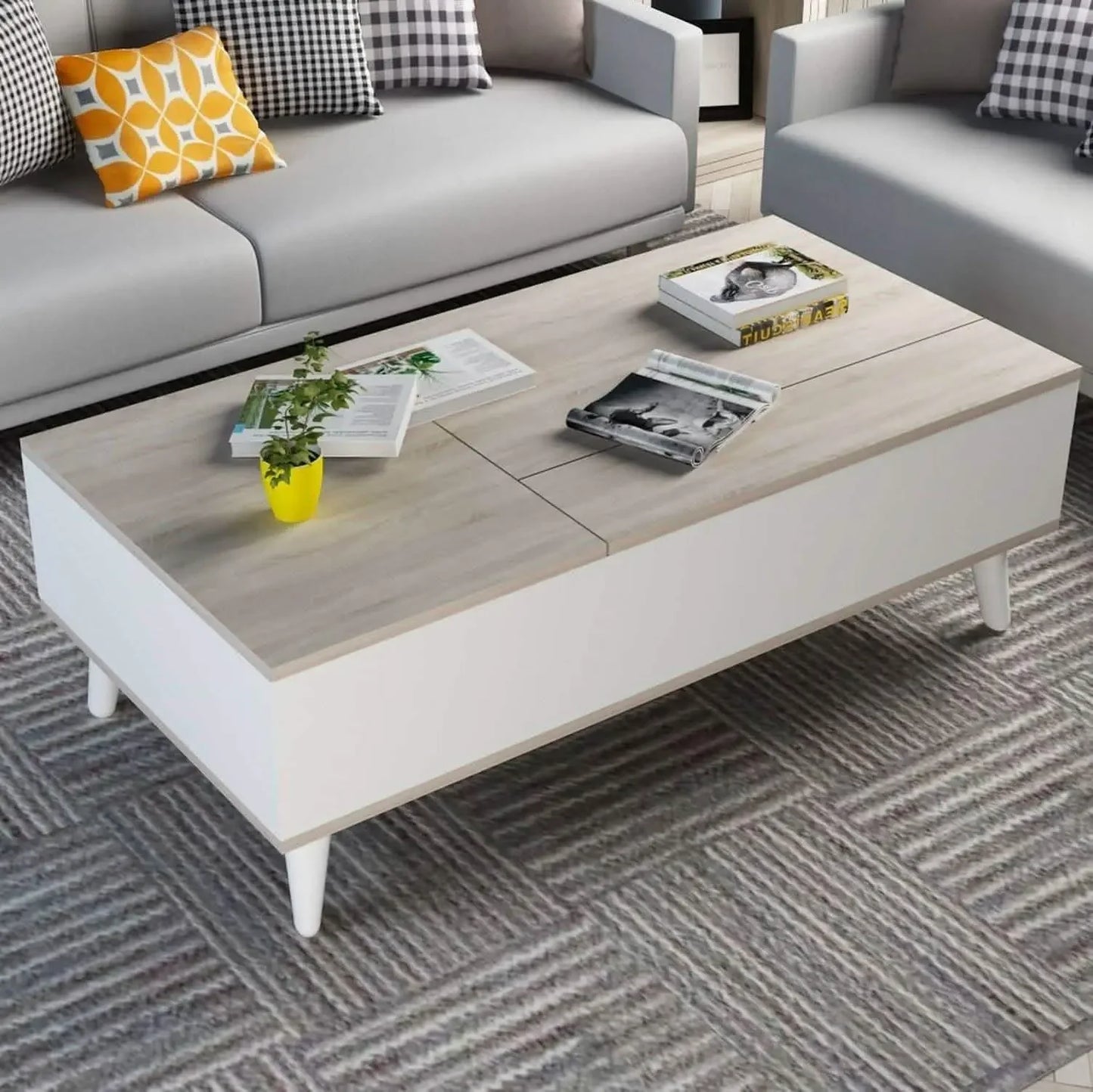 ترابيزة قهوة ام دي اف، 120*60*40 سم