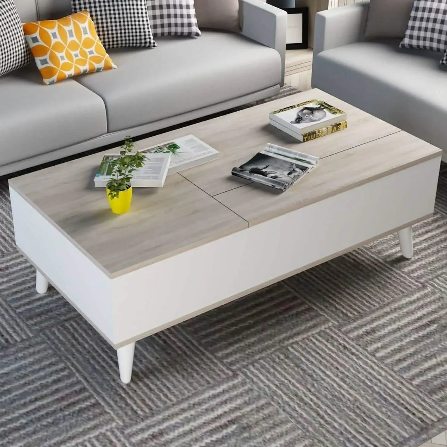 ترابيزة قهوة ام دي اف، 120*60*40 سم