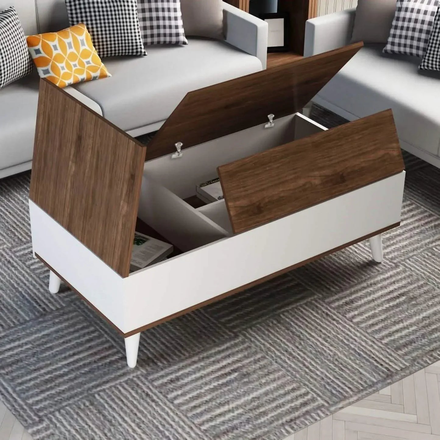 ترابيزة قهوة ام دي اف، 120*60*40 سم