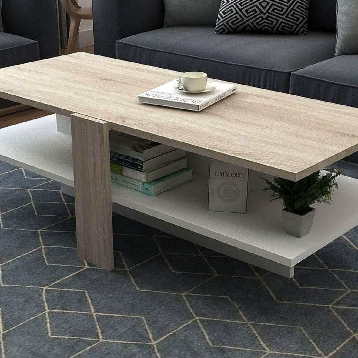 ترابيزة قهوة ام دي اف، 120*60*40 سم