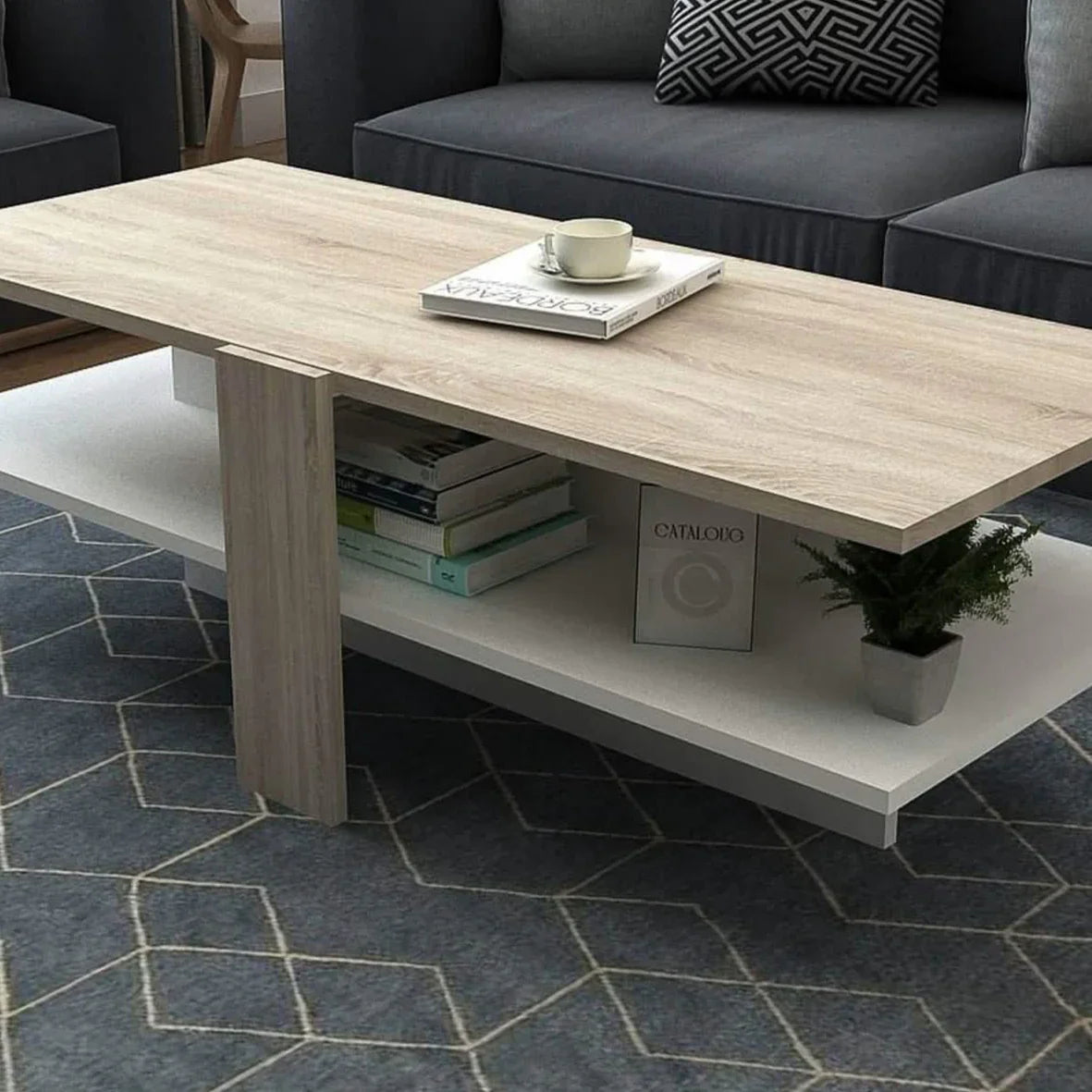 ترابيزة قهوة ام دي اف، 120*60*40 سم