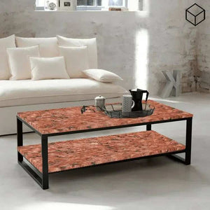 ترابيزة قهوة معدن و جرانيت 120*60*45 سم - LUS11 - Homix
