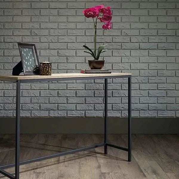 كونسول معدن بسطح خشب، 120*40*90 سم