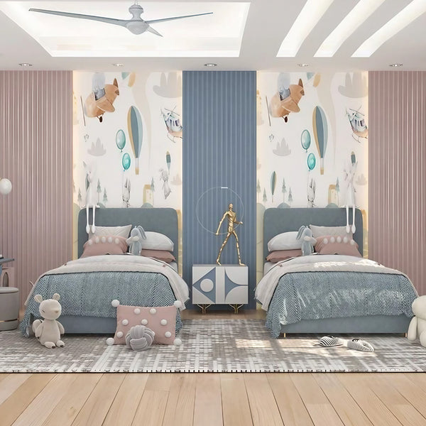 طقم سراير فردي خشب كونتر و زان، 123*205*120 سم - قطعتين