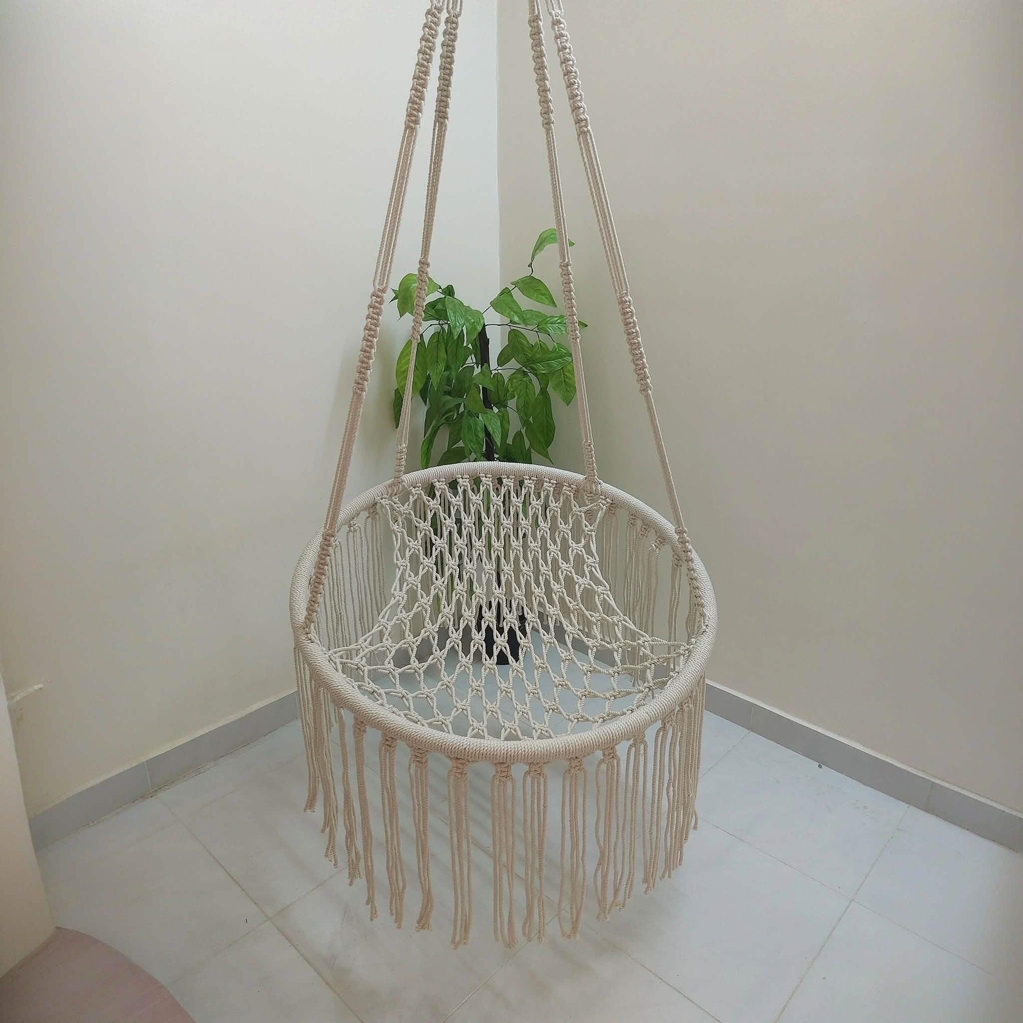 أرجوحة مكرمية قطن، 80 سم