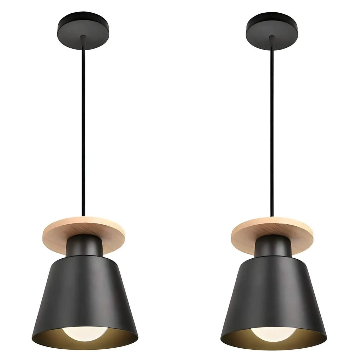 نجفة معدن وخشب زان، 12*134 سم