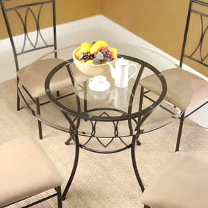 سفرة معدن و زجاج مع 4 كراسي - RON297 Royal Iron