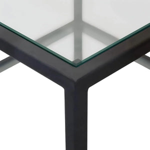 ترابيزة جانبية زجاج 50*50*60 سم - RON69 Royal Iron