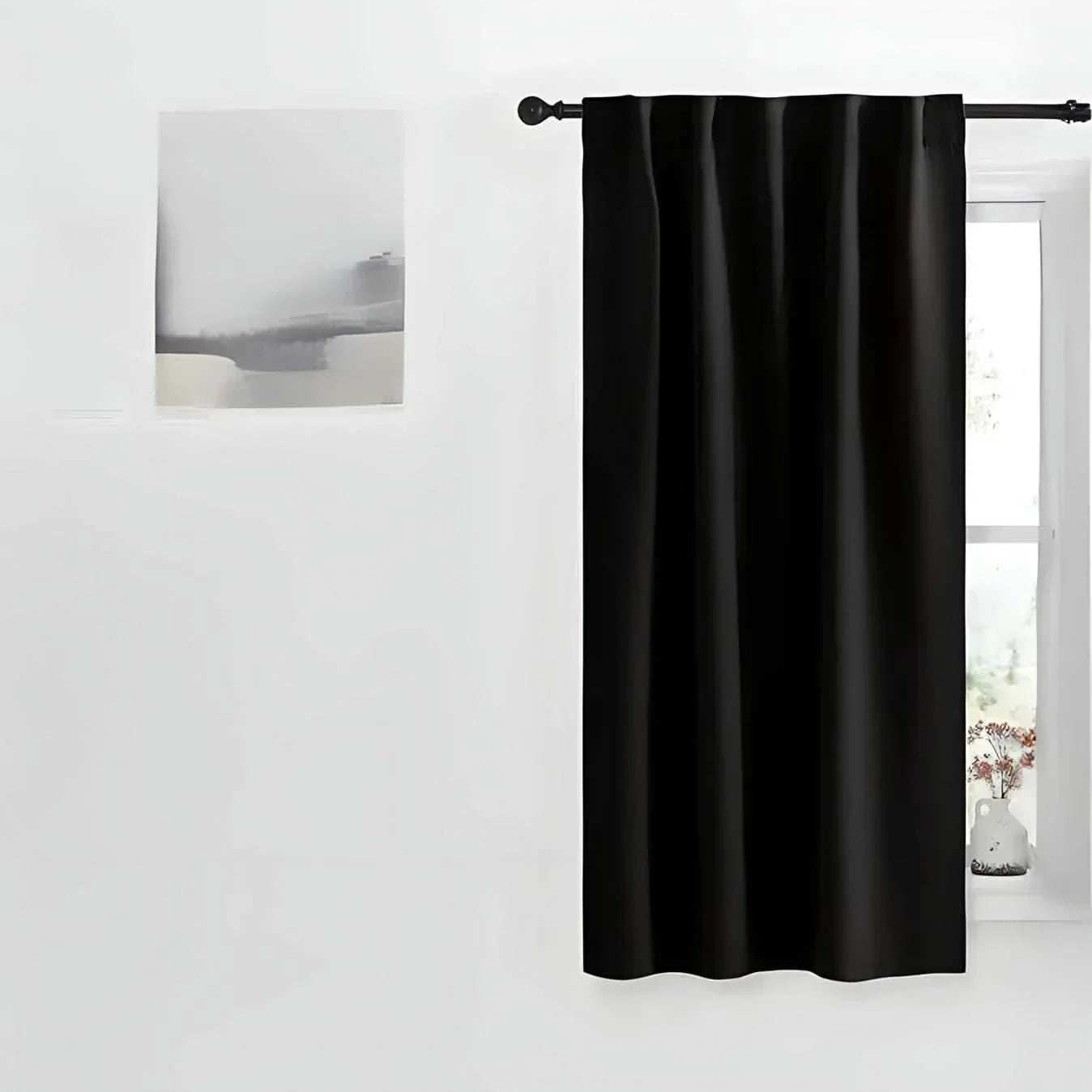 ستارة لون أسود 132*160 سم - CART93 - Homix