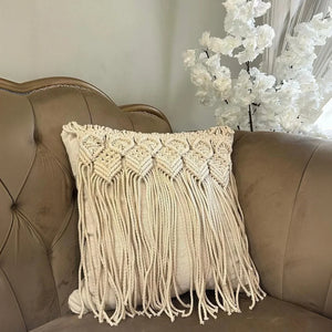 كوشن مكرمية قطن، 40*40 سم