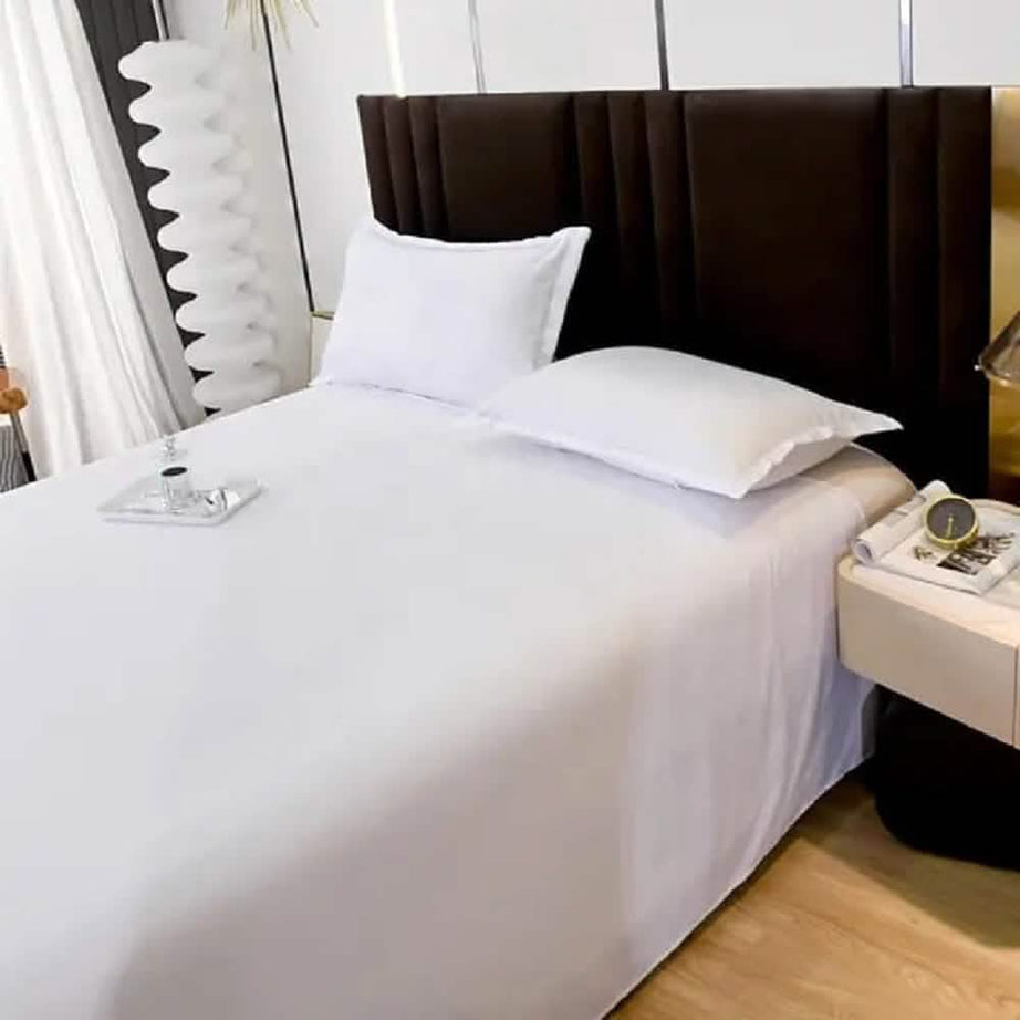 مفرش سرير مايكروفايبر، 240*220 سم - أبيض