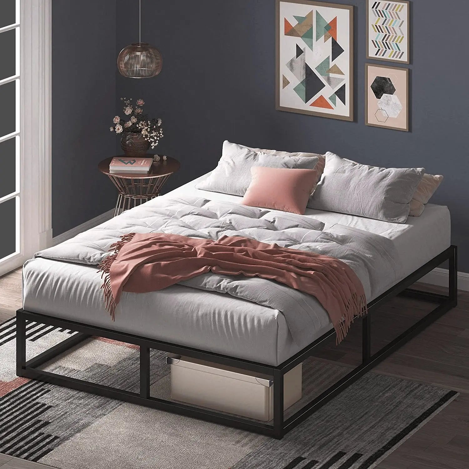 سرير كوين معدن، 140*200*30 سم