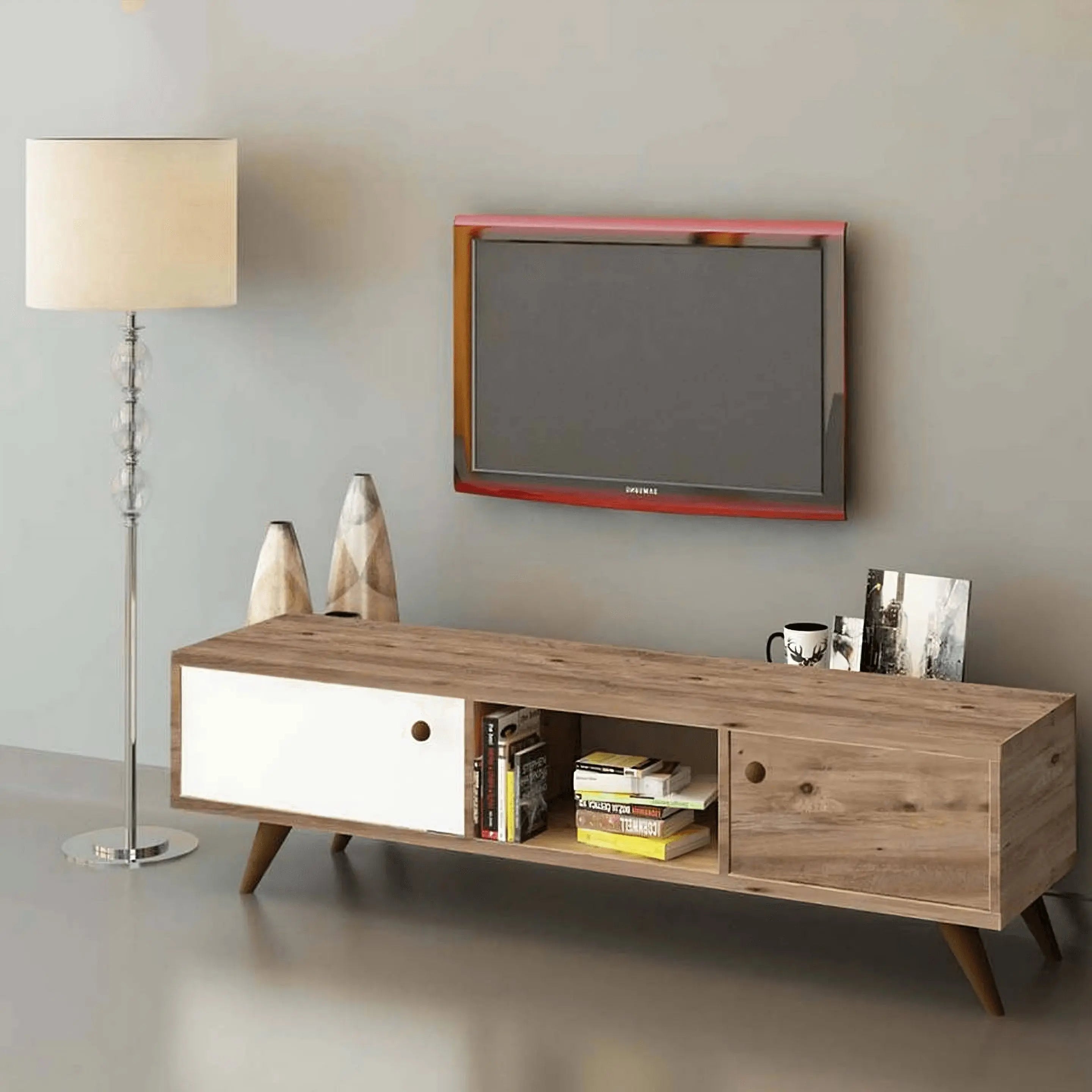 ترابيزة تليفزيون ام دي اف، 140*40*40 سم