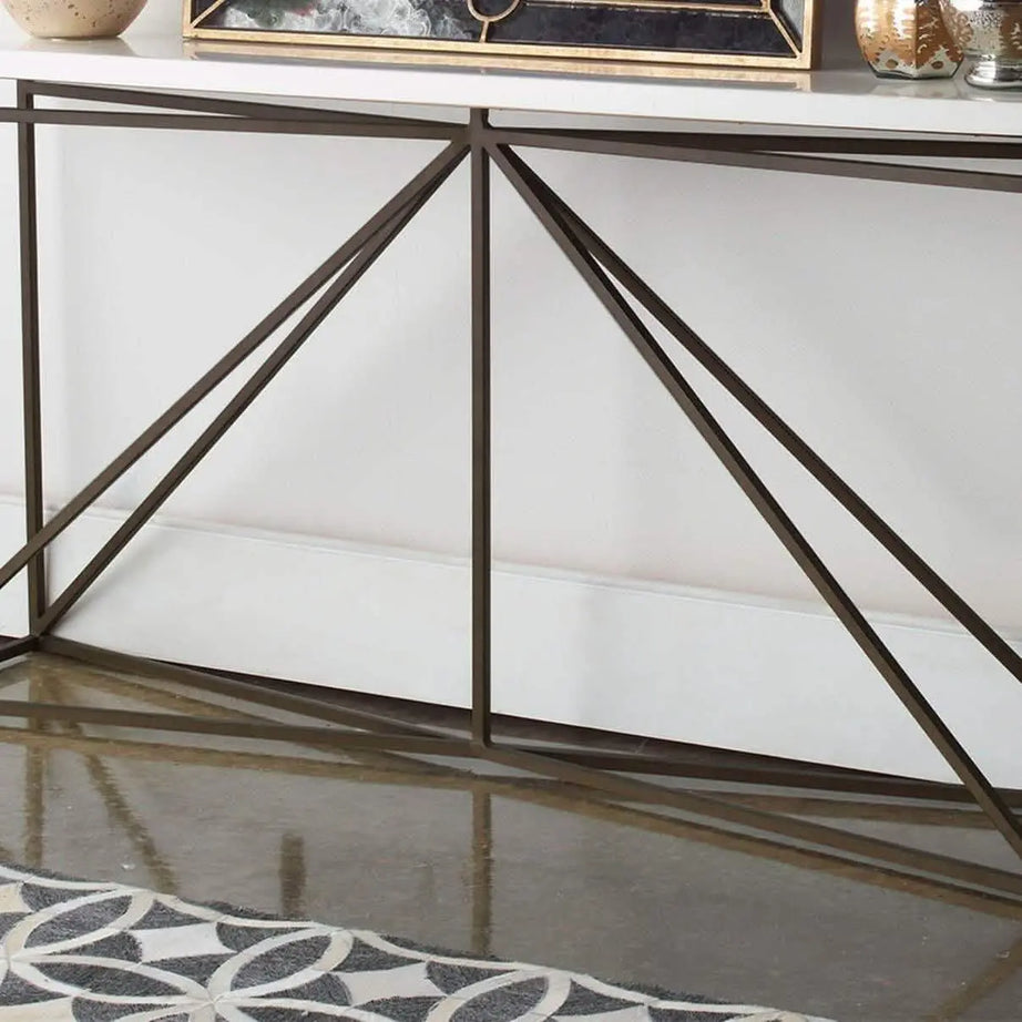 تسوق الأن من هومكس  كونسول معدن بسطح رخام 140*40*90 سم - CH105 بأفضل سعر وأفضل جودة 