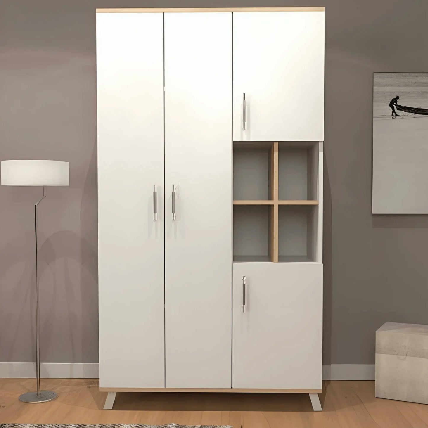 دولاب خشب ام دي اف، 140*50*185 سم