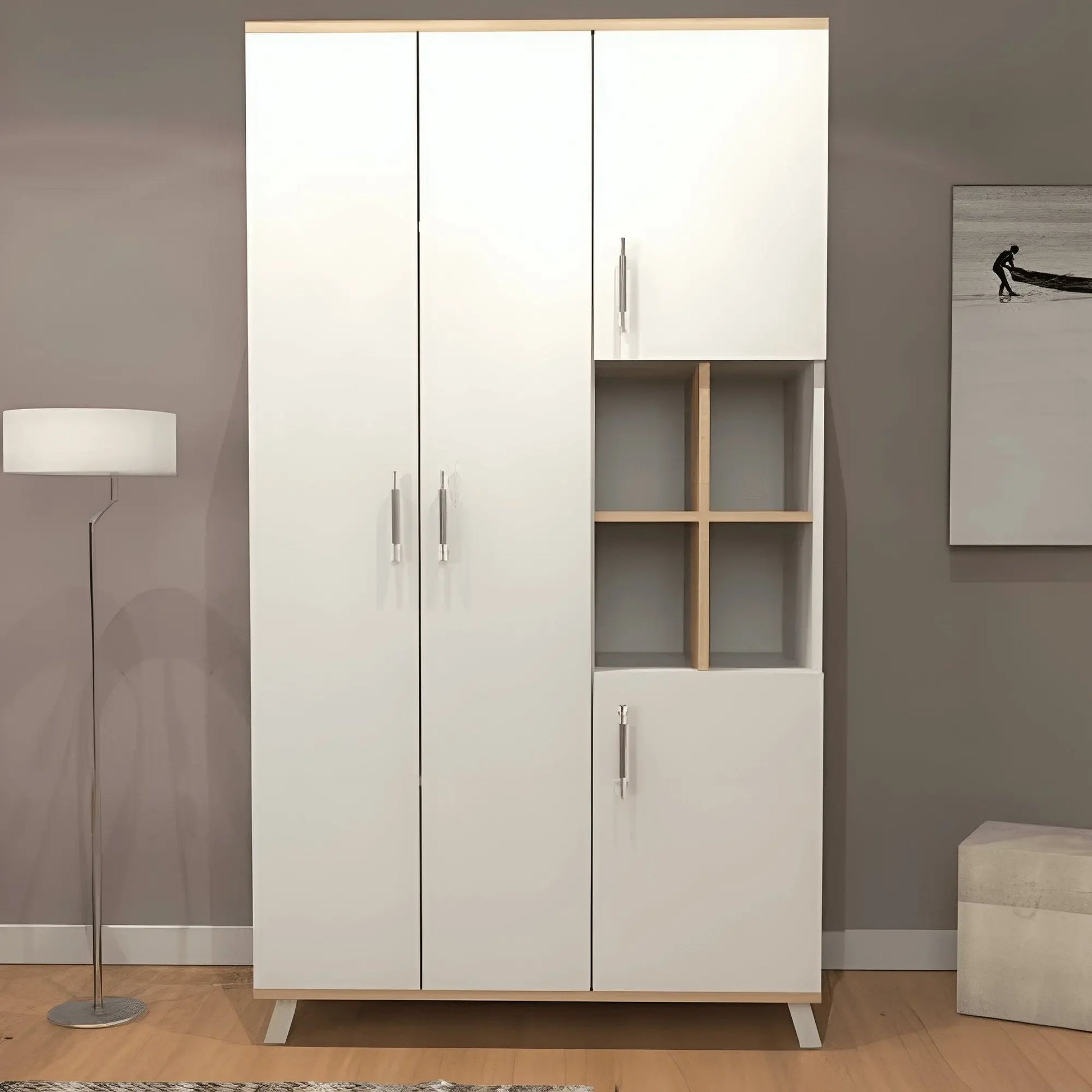 دولاب خشب ام دي اف، 140*50*185 سم