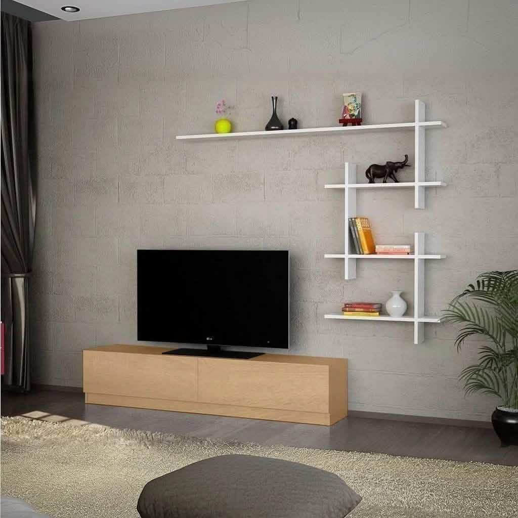 ترابيزة تليفزيون خشب ام دي اف، 140*30*40 سم