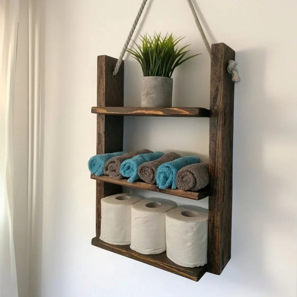 رف حائط خشب موسكي، 50*12.5*80 سم