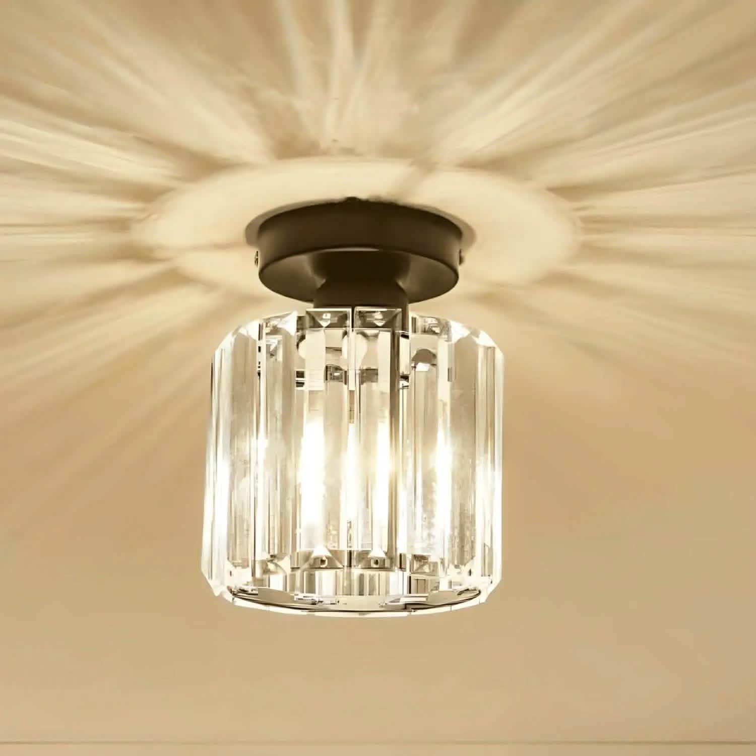 نجفة سقف معدن و كريستال 14*23 سم - YLG215 Y-Lights