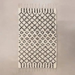 سجادة صوف بيج و اسود 150*300 سم - LUS181 - Homix