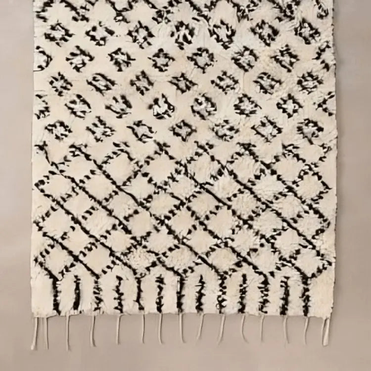 سجادة صوف بيج و اسود 150*300 سم - LUS181 - Homix