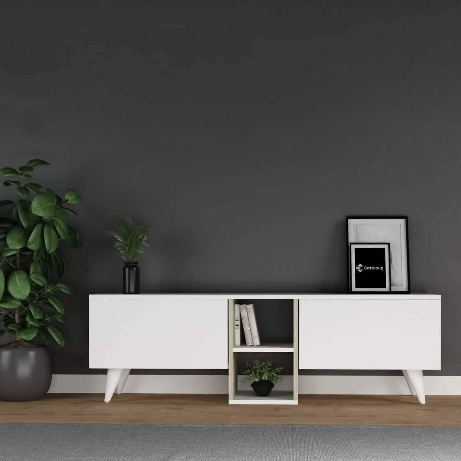 تسوق الأن من هومكس  ترابيزة تليفزيون ام دي اف 150*30*45 سم - CLG297 بأفضل سعر وأفضل جودة 