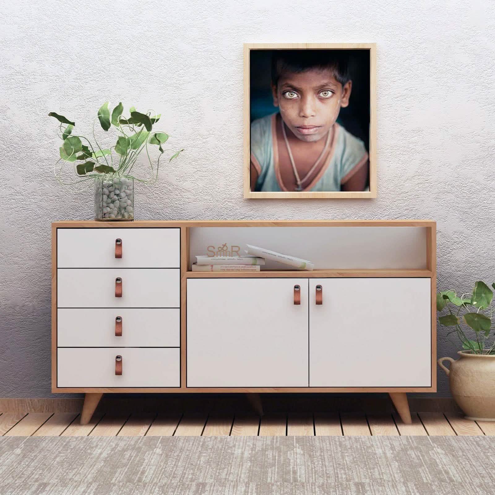 بوفيه ام دي اف، 150*40*80 سم