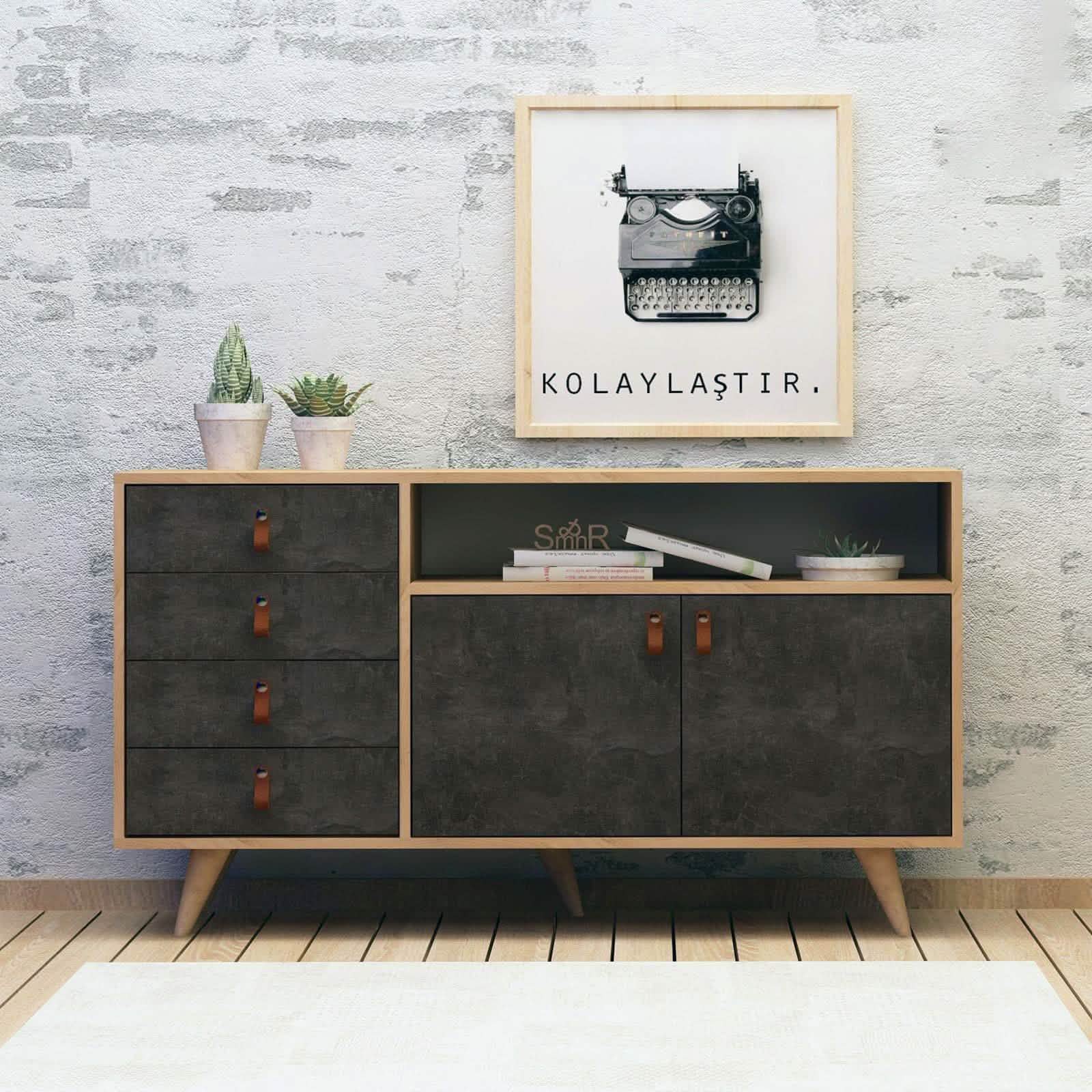 بوفيه ام دي اف، 150*40*80 سم