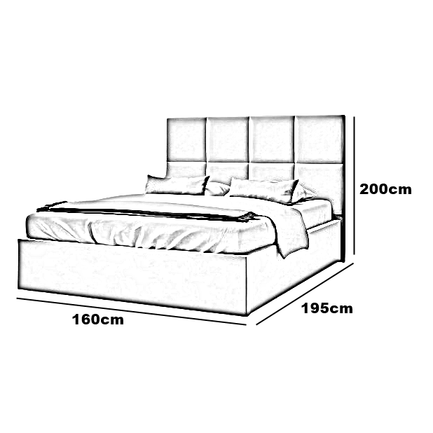 سرير كينج خشب كونتر، 160*195*120 سم