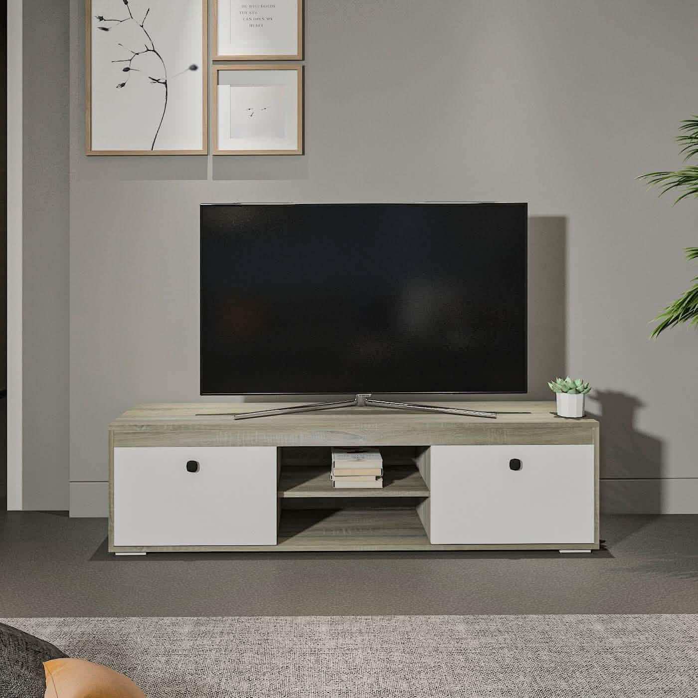 ترابيزة تليفزيون ام دي اف، 160*35*44 سم