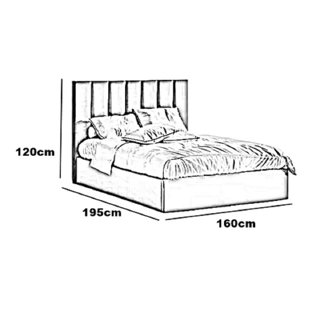 سرير كينج خشب كونتر، 160*195*120 سم