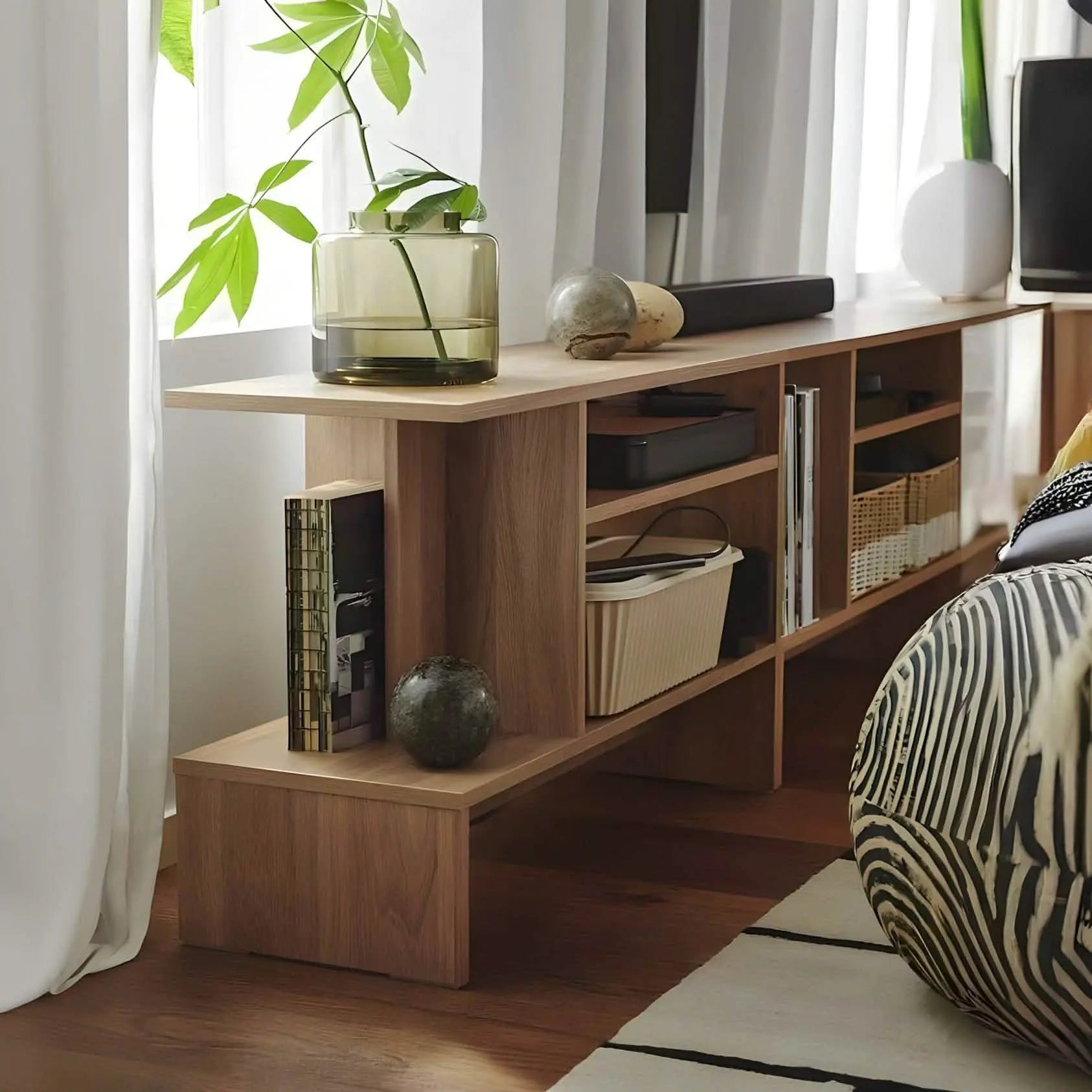 ترابيزة مزدوجة تليفزيون وجانبية، 160*30*50 سم